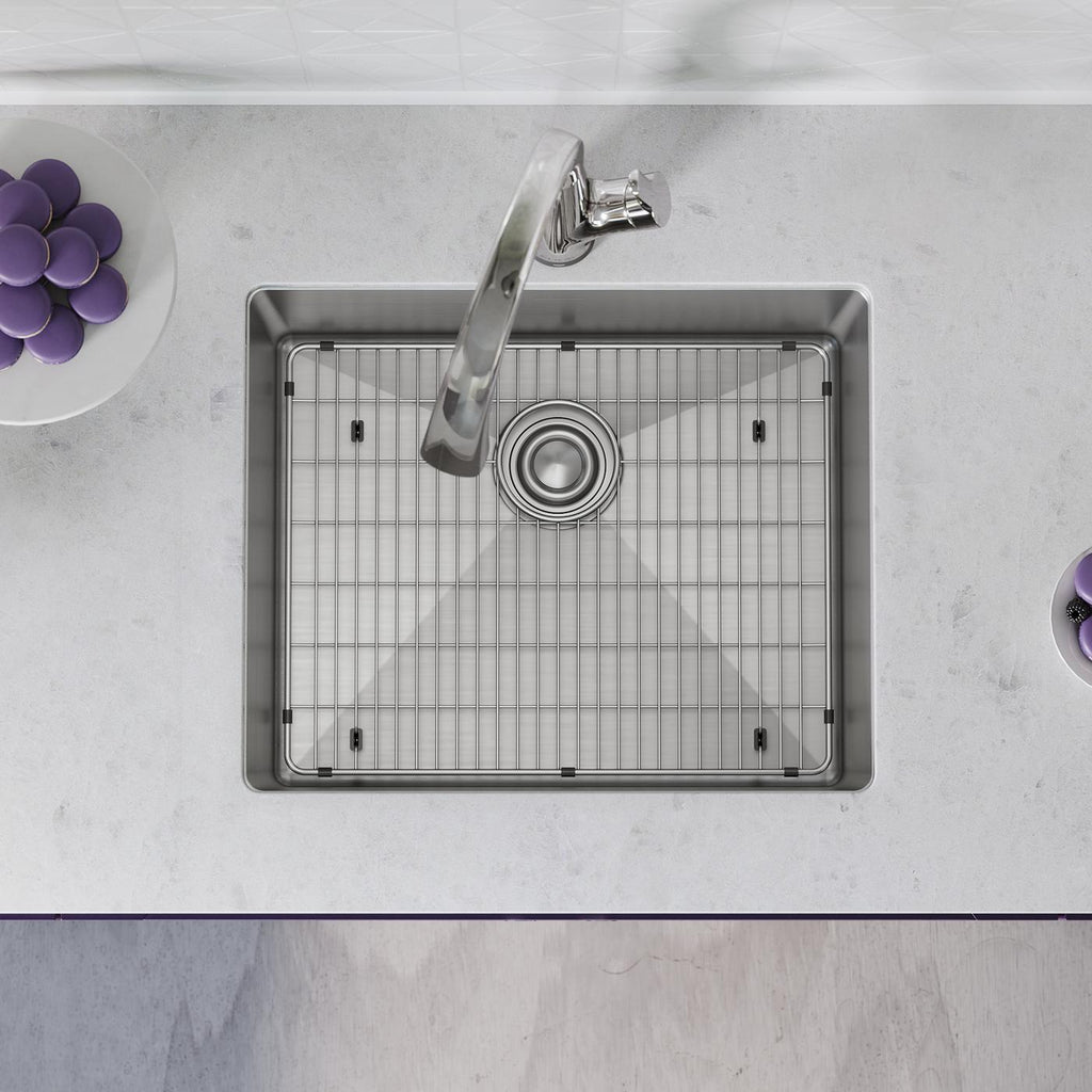 Elkay Tarja Crosstown® Calibre 18 Acero Inoxidable 22-1/2" x 18-1/2" x 9" de Un Tazón Bajo Cubierta (Kit con Llave Filtrada) — ambiente de cocina