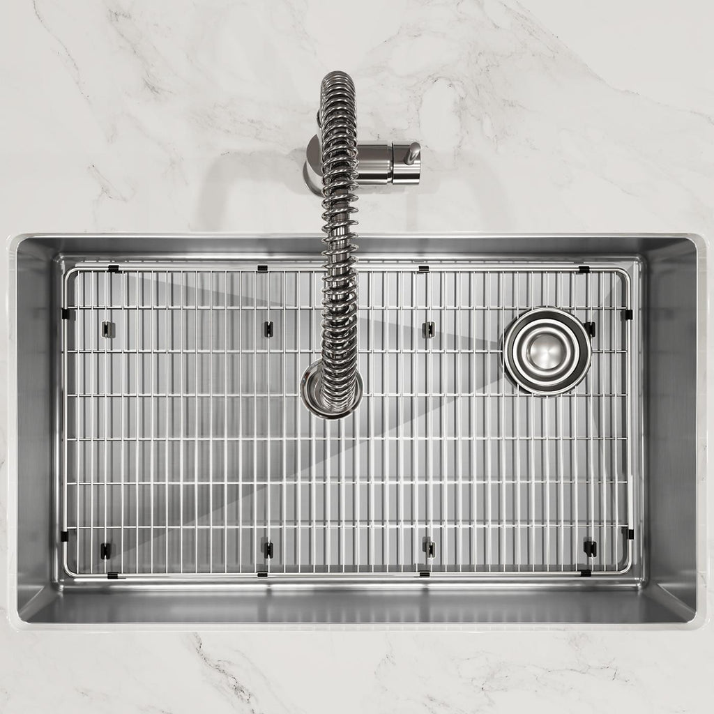 Elkay Tarja Crosstown® Calibre 18 Acero Inoxidable 31-1/2" x 18-1/2" x 9" de Un Tazón Bajo Cubierta (Kit) with Faucet — ambiente de cocina
