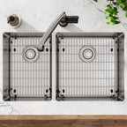 Elkay Tarja Crosstown® Calibre 18 Acero Inoxidable 31-1/2" x 18-1/2" x 9" 40/60 de Dos Tazones Bajo Cubierta (Kit) — ambiente de cocina