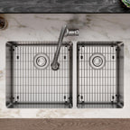 Elkay Tarja Crosstown® Calibre 18 Acero Inoxidable 31-1/2" x 18-1/2" x 9" 60/40 de Dos Tazones Bajo Cubierta (Kit) — ambiente de cocina