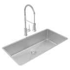 Elkay Tarja Crosstown® Calibre 18 Acero Inoxidable 36-1/2" x 18-1/2" x 9" de Un Tazón Bajo Cubierta (Kit con Llave y Drenaje) — vista de producto