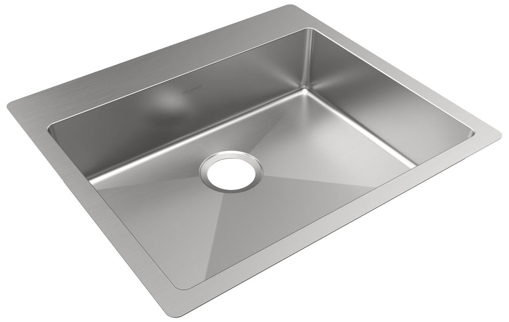 Elkay Tarja Crosstown® Calibre 18 Acero Inoxidable 25" x 22" x 6" de Un Tazón ADA de Doble Montaje — vista de producto