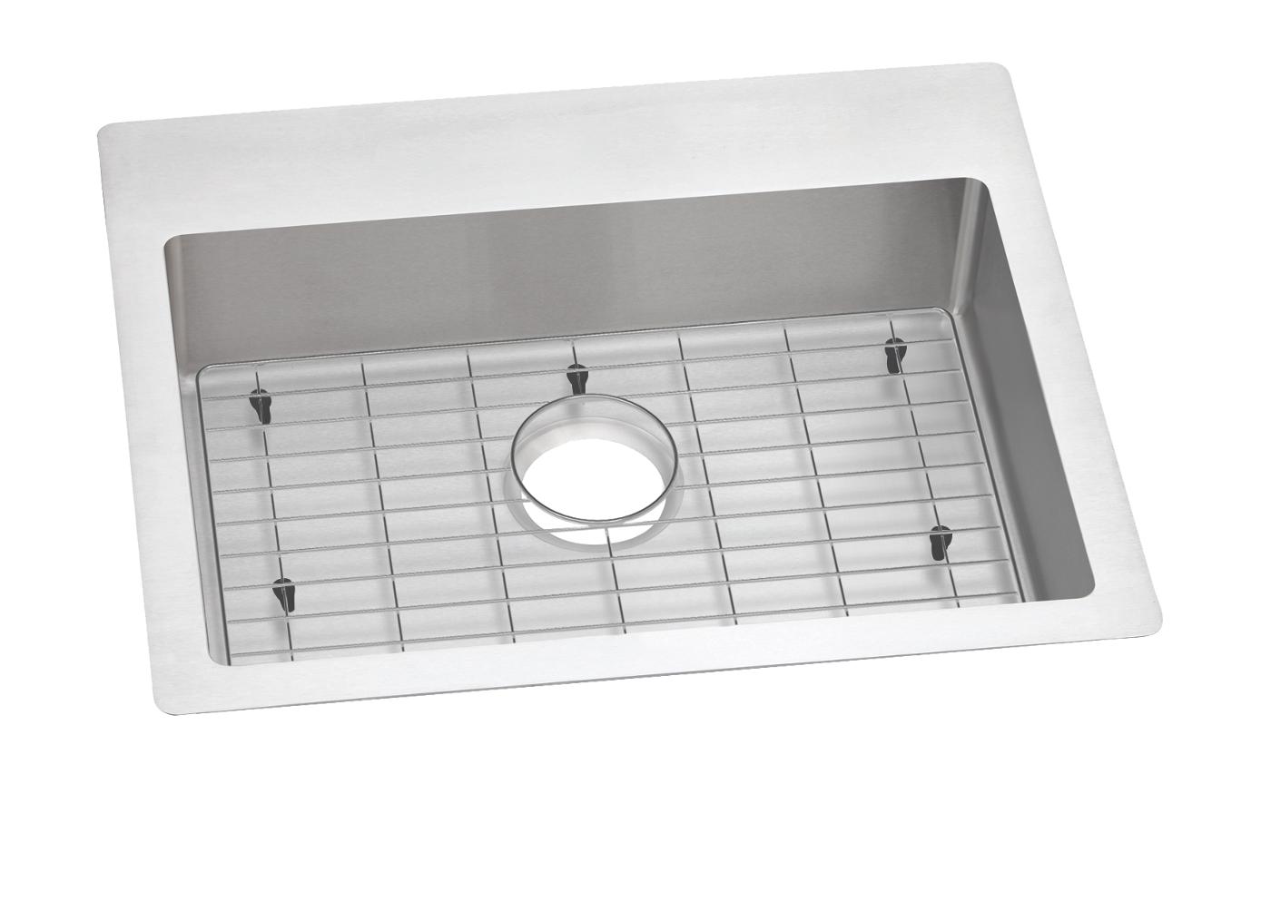 Elkay Tarja Crosstown® Calibre 18 Acero Inoxidable 25" x 22" x 6" de Un Tazón de Doble Montaje ADA (Kit) — vista de producto