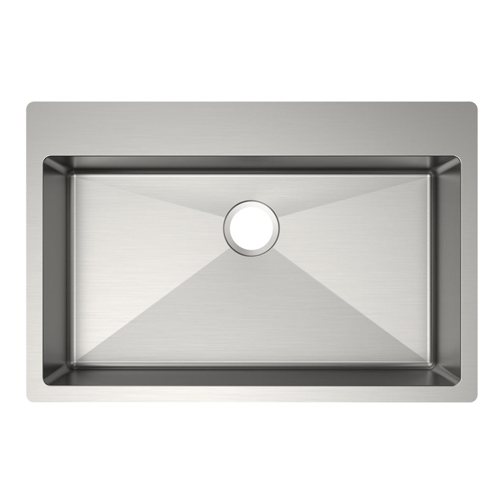 Elkay Tarja Crosstown® Calibre 18 Acero Inoxidable 33" x 22" x 6" de Un Tazón ADA de Doble Montaje — vista de producto