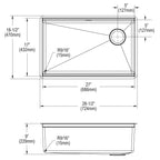 Elkay Tarja Crosstown® Calibre 16 Workstation Acero Inoxidable 28-1/2" x 18-1/2" x 9" de Un Tazón Bajo Cubierta (Kit) — vista de producto