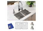 Elkay Tarja Crosstown® Calibre 16 Acero Inoxidable 30-3/4" x 18-1/2" x 10" de Dos Tazones Iguales Bajo Cubierta (Kit) — ambiente de cocina