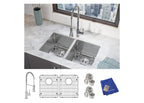Elkay Tarja Crosstown® Calibre 16 Acero Inoxidable 30-3/4" x 18-1/2" x 10" de Dos Tazones Iguales Bajo Cubierta (Kit) with Faucet — ambiente de cocina