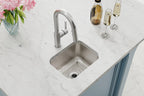 Elkay Tarja Lustertone® Classic Acero Inoxidable 14-1/2" x 11-3/4" x 7" de Un Tazón Bajo Cubierta Bar (Kit) — ambiente de cocina