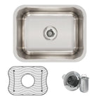 Elkay Tarja Lustertone® Classic Acero Inoxidable 14-1/2" x 11-3/4" x 7" de Un Tazón Bajo Cubierta Bar (Kit) — ambiente de cocina