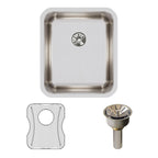 Elkay Tarja Lustertone® Classic Acero Inoxidable 16" x 18-1/2" x 7-7/8" de Un Tazón Bajo Cubierta (Kit) with Perfect Drain® — ambiente de cocina