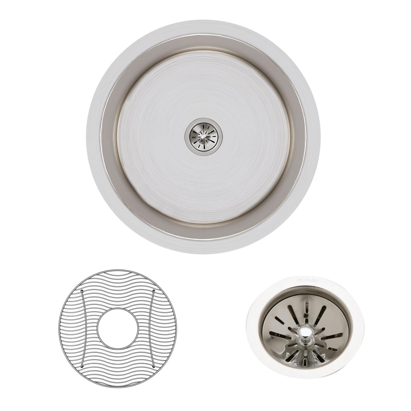 Elkay Tarja Lustertone® Classic Acero Inoxidable 18-3/8" x 18-3/8" x 8" de Un Tazón Bajo Cubierta (Kit) — ambiente de cocina