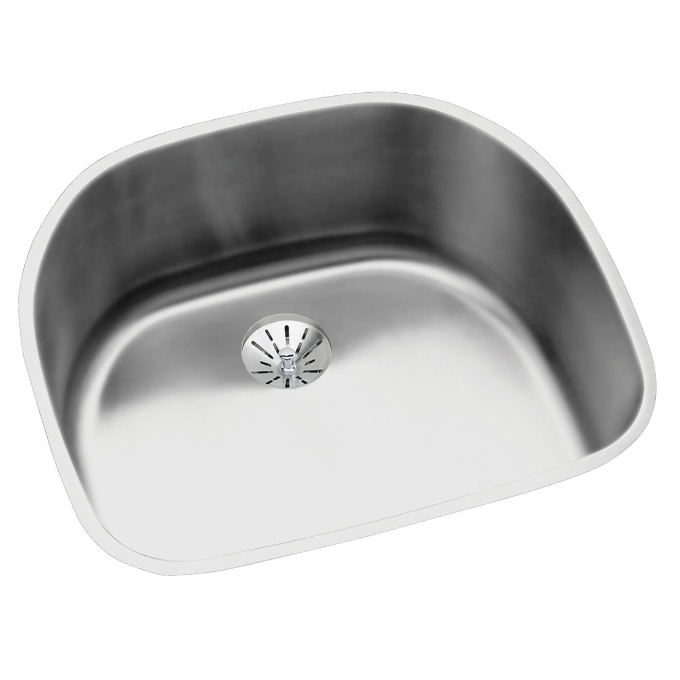 Elkay Tarja Lustertone® Classic Acero Inoxidable 23-5/8" x 21-1/4" x 7-1/2" de Un Tazón Bajo Cubierta with Perfect Drain® — vista de producto
