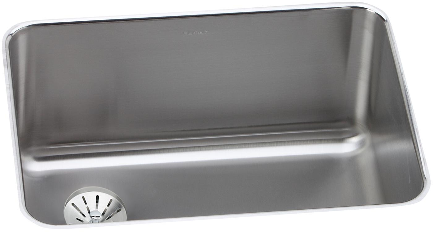 Elkay Tarja Lustertone® Classic Acero Inoxidable 25-1/2" x 19-1/4" x 10" de Un Tazón Bajo Cubierta with Left Perfect Drain® — vista de producto