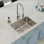 Elkay Tarja Lustertone® Classic Acero Inoxidable 26-1/2" x 18-1/2" x 10" de Un Tazón Bajo Cubierta with Perfect Drain® — ambiente de cocina