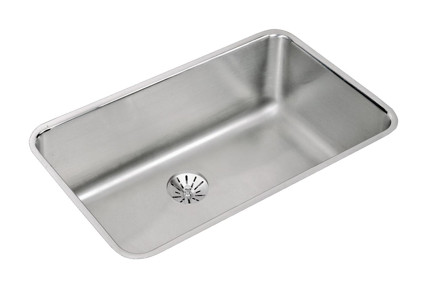 Elkay Tarja Lustertone® Classic Acero Inoxidable 30-1/2" x 18-1/2" x 10" de Un Tazón Bajo Cubierta (Kit) with Perfect Drain® — vista de producto
