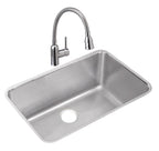 Elkay Tarja Lustertone® Classic Acero Inoxidable 30-1/2" x 18-1/2" x 11-1/2" de Un Tazón Bajo Cubierta — ambiente de cocina