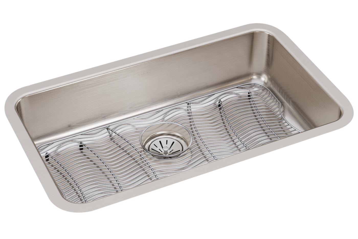 Elkay Tarja Lustertone® Classic Acero Inoxidable 30-1/2" x 18-1/2" x 7-1/2" de Un Tazón Bajo Cubierta — vista de producto
