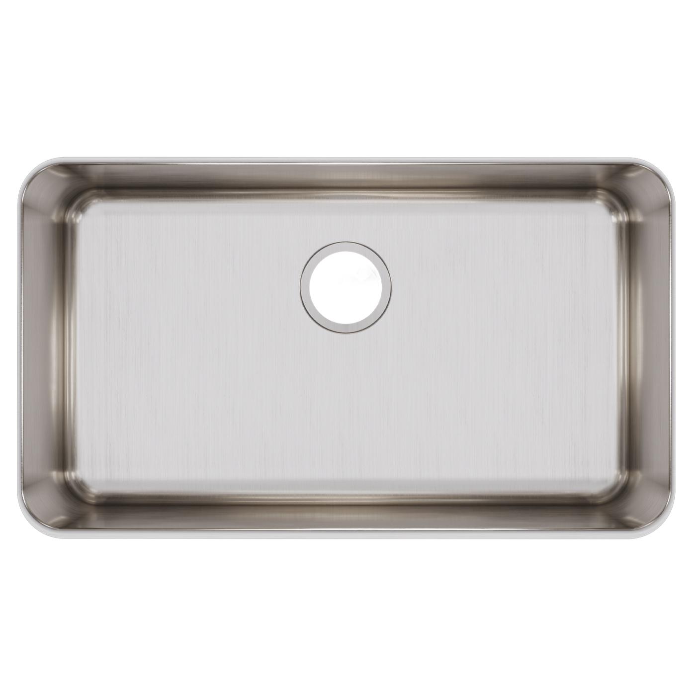 Elkay Tarja Lustertone® Classic Acero Inoxidable 30-1/2" x 18-1/2" x 7-1/2" de Un Tazón Bajo Cubierta — vista de producto