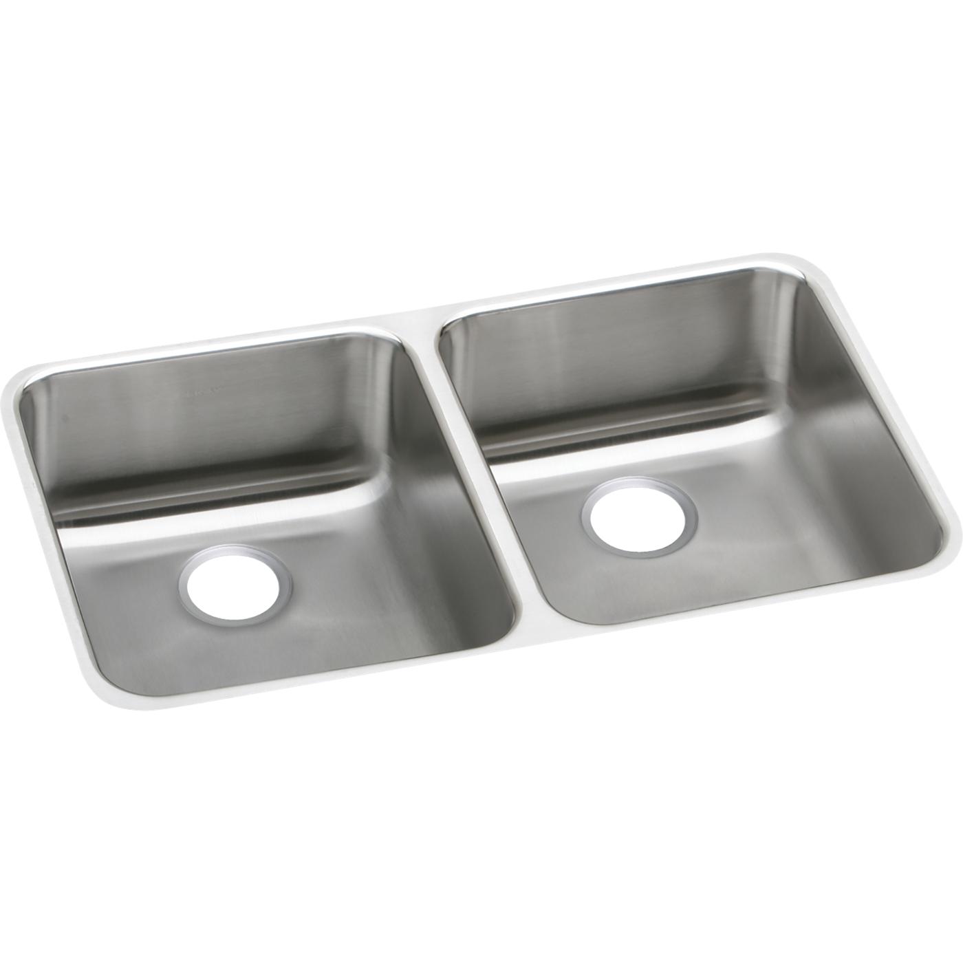 Elkay Tarja Lustertone® Classic Acero Inoxidable 30-3/4" x 18-1/2" x 10" de Dos Tazones Iguales Bajo Cubierta with Left Drain — vista de producto