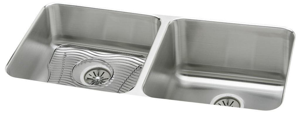 Elkay Tarja Lustertone® Classic Acero Inoxidable 30-3/4" x 18-1/2" x 10" de Dos Tazones Iguales Bajo Cubierta with Right Drain — vista de producto