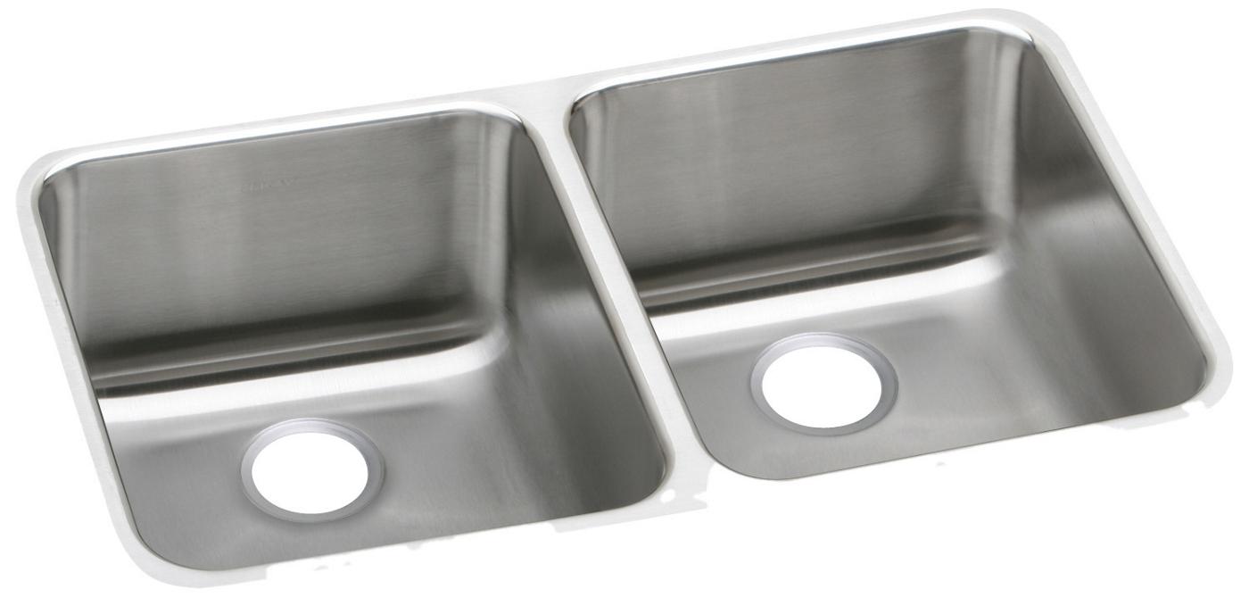 Elkay Tarja Lustertone® Classic Acero Inoxidable 30-3/4" x 18-1/2" x 10" de Dos Tazones Iguales Bajo Cubierta with Left Drain — vista de producto
