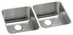 Elkay Tarja Lustertone® Classic Acero Inoxidable 30-3/4" x 18-1/2" x 10" de Dos Tazones Iguales Bajo Cubierta with Right Perfect Drain® — vista de producto