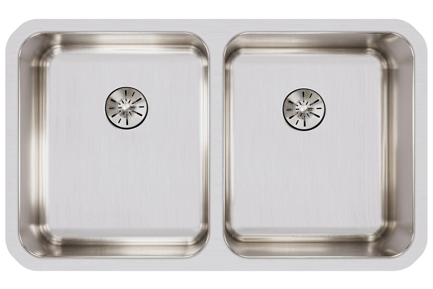 Elkay Tarja Lustertone® Classic Acero Inoxidable 30-3/4" x 18-1/2" x 7-7/8" de Dos Tazones Bajo Cubierta w/ Perfect Drain® — vista de producto