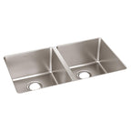 Elkay Tarja Lustertone Iconix® Calibre 18 Acero Inoxidable 32-3/4" x 19-1/2" x 9" de Dos Tazones Bajo Cubierta — vista de producto