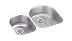 Elkay Tarja Lustertone® Classic Acero Inoxidable 31-1/4" x 20-1/2" x 9-7/8" Offset 60/40 Bowl Bajo Cubierta con Perfect Drain® — vista de producto