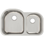 Elkay Tarja Lustertone® Classic Acero Inoxidable 31-1/4" x 20" x 10" Offset 60/40 de Dos Tazones Bajo Cubierta — vista de producto