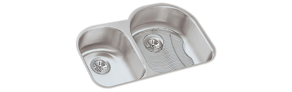 Elkay Tarja Lustertone® Classic Acero Inoxidable 31-1/4" x 20" x 7-1/2" Offset 40/60 de Dos Tazones Bajo Cubierta — vista de producto