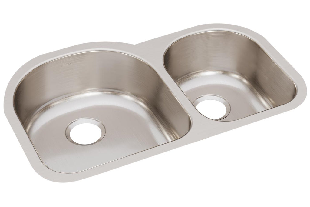 Elkay Tarja Lustertone® Classic Acero Inoxidable 31-1/4" x 20" x 7-1/2" Offset 40/60 de Dos Tazones Bajo Cubierta — vista de producto