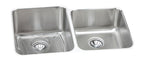 Elkay Tarja Lustertone® Classic Acero Inoxidable 31-1/4" x 20-1/2" x 9-7/8" Offset 40/60 de Dos Tazones Bajo Cubierta (Kit) — vista de producto