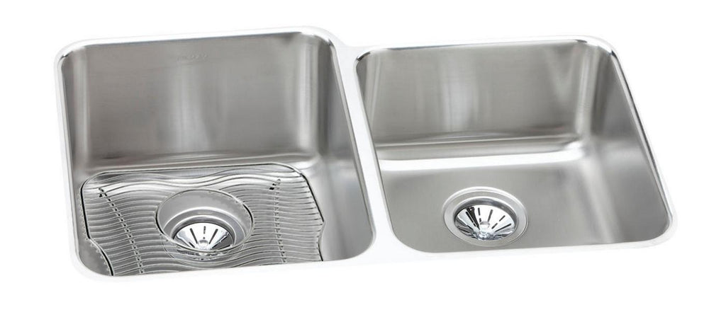 Elkay Tarja Lustertone® Classic Acero Inoxidable 31-1/4" x 20-1/2" x 9-7/8" Offset 60/40de Dos Tazones Bajo Cubierta (Kit) — vista de producto