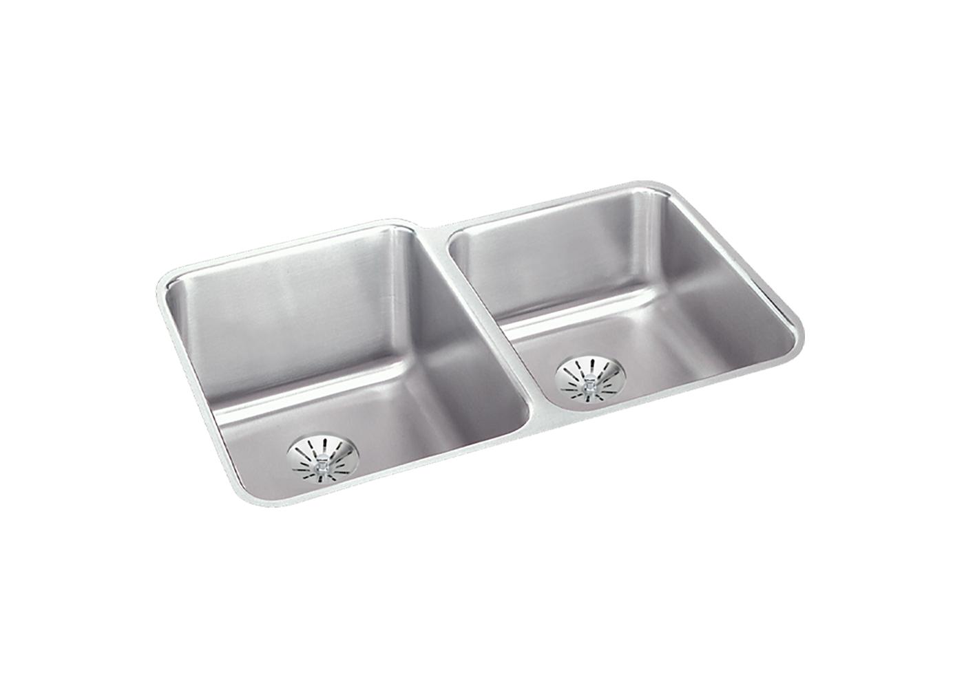 Elkay Tarja Lustertone® Classic Acero Inoxidable 31-3/4" x 16-1/2" x 4-7/8" de Dos Tazones Iguales ADA Bajo Cubierta — vista de producto