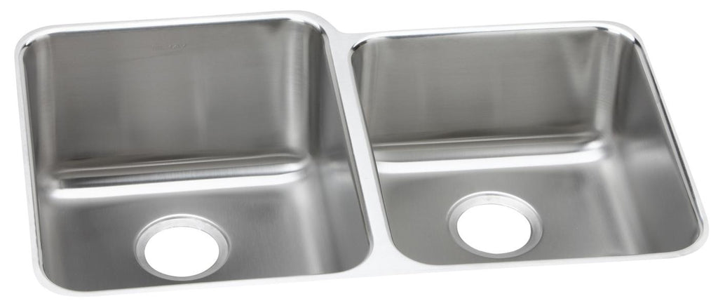 Elkay Tarja Lustertone® Classic Acero Inoxidable 31-1/4" x 20-1/2" x 4-7/8" Offset de Dos Tazones ADA Bajo Cubierta — vista de producto