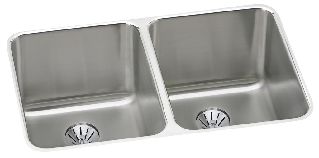 Elkay Tarja Lustertone® Classic Acero Inoxidable 31-1/4" x 20" x 9-7/8" de Dos Tazones Iguales Bajo Cubierta — vista de producto