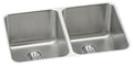 Elkay Tarja Lustertone® Classic Acero Inoxidable 31-1/4" x 20" x 7-7/8" de Dos Tazones Bajo Cubierta with Perfect Drain® — vista de producto