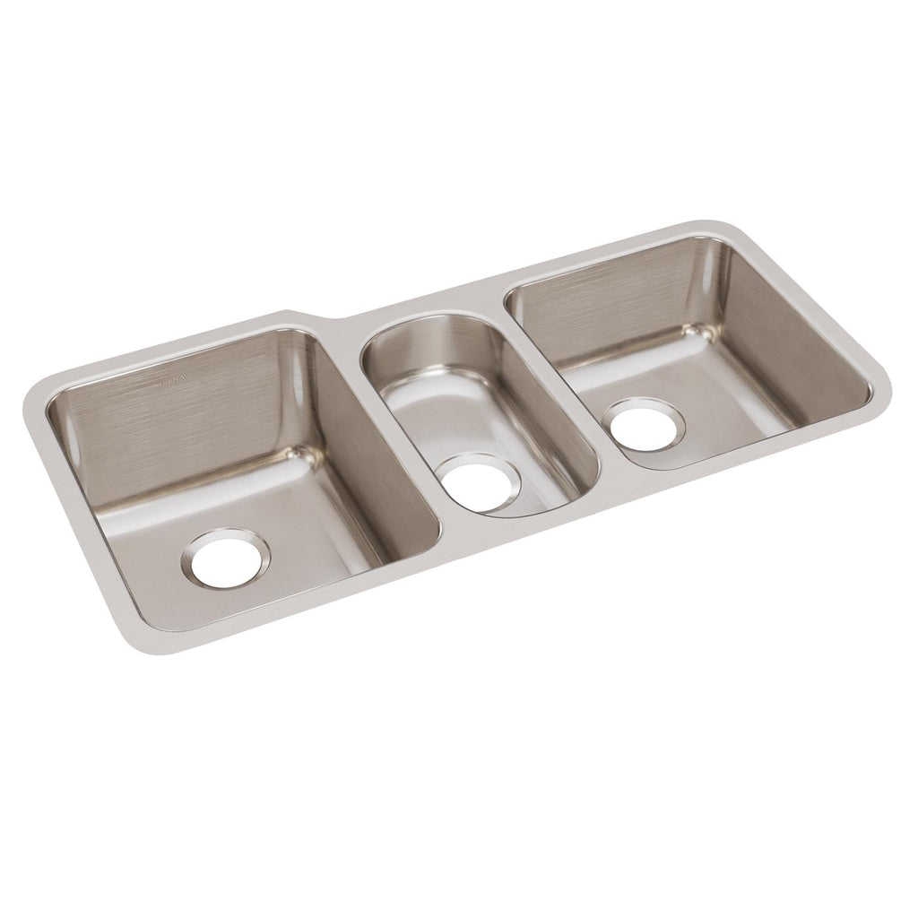 Elkay Tarja Lustertone® Classic Acero Inoxidable 40" x 20-1/2" x 9-7/8" Triple Bowl Bajo Cubierta — vista de producto
