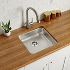 Elkay Tarja Lustertone® Classic Acero Inoxidable 18-1/2" x 18-1/2" x 5-3/8" de Un Tazón ADA Bajo Cubierta — ambiente de cocina