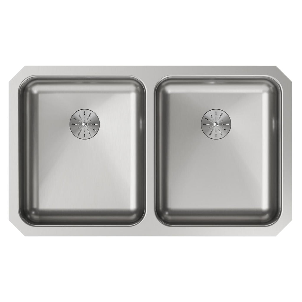 Elkay Tarja Lustertone® Classic Acero Inoxidable 30-3/4" x 18-1/2" x 5-3/8" de Dos Tazones Bajo Cubierta ADA con Perfect Drain® — vista de producto