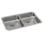 Elkay Tarja Lustertone® Classic Acero Inoxidable 30-3/4" x 18-1/2" x 5-3/8" de Dos Tazones Iguales ADA Bajo Cubierta — vista de producto