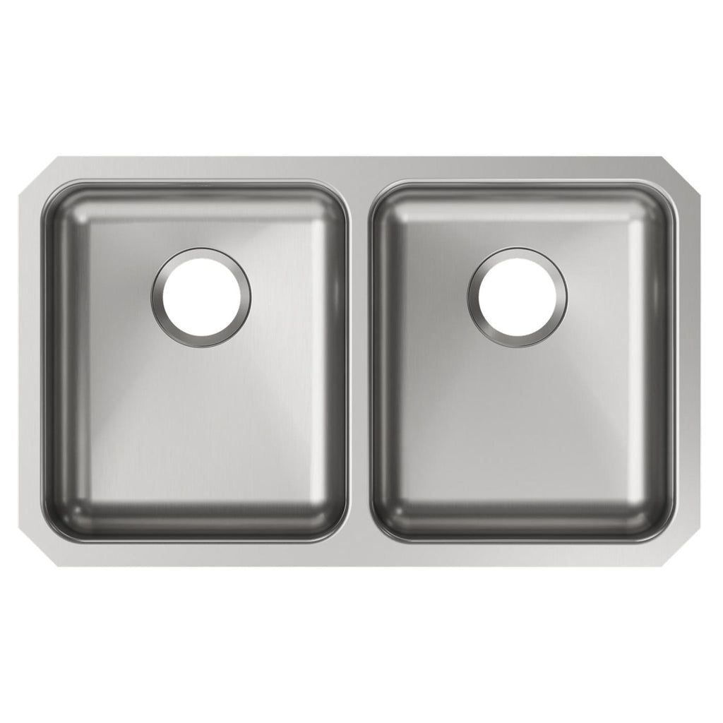 Elkay Tarja Lustertone® Classic Acero Inoxidable 30-3/4" x 18-1/2" x 5-3/8" de Dos Tazones Iguales ADA Bajo Cubierta — vista de producto