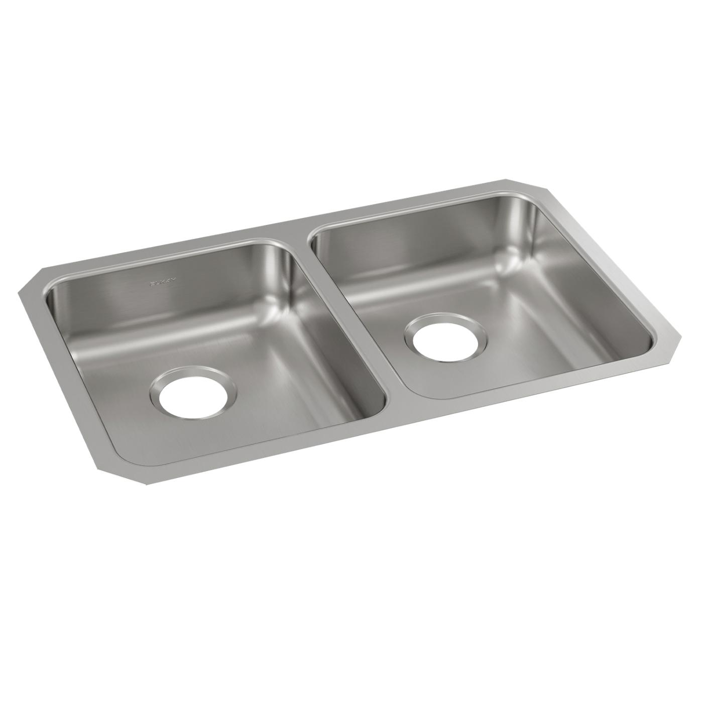 Elkay Tarja Lustertone® Classic Acero Inoxidable 30-3/4" x 18-1/2" x 10" de Dos Tazones Iguales Bajo Cubierta — vista de producto
