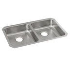 Elkay Tarja Lustertone® Classic Acero Inoxidable 35-3/4" x 18-1/2" x 5-3/8" de Dos Tazones Iguales ADA Bajo Cubierta — vista de producto