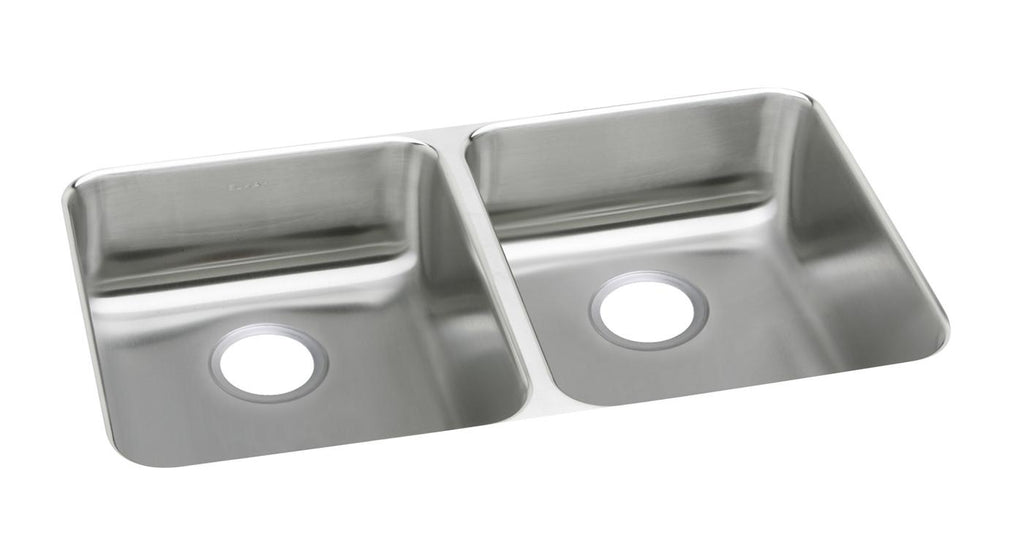 Elkay Tarja Lustertone® Classic Acero Inoxidable 35-3/4" x 18-1/2" x 4-3/8" de Dos Tazones Iguales ADA Bajo Cubierta — vista de producto
