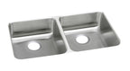 Elkay Tarja Lustertone® Classic Acero Inoxidable 35-3/4" x 18-1/2" x 4-3/8" de Dos Tazones Iguales ADA Bajo Cubierta — vista de producto