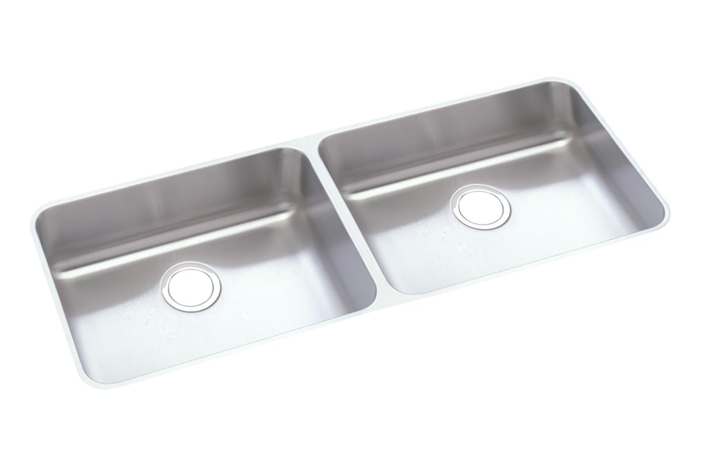 Elkay Tarja Lustertone® Classic Acero Inoxidable 41-3/4" x 18-1/2" x 5-3/8" de Dos Tazones Iguales ADA Bajo Cubierta — vista de producto
