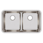 Elkay Tarja Lustertone® Classic Acero Inoxidable 32-1/16" x 18-1/2" x 8" de Dos Tazones Iguales Bajo Cubierta con Aqua Divide — vista de producto