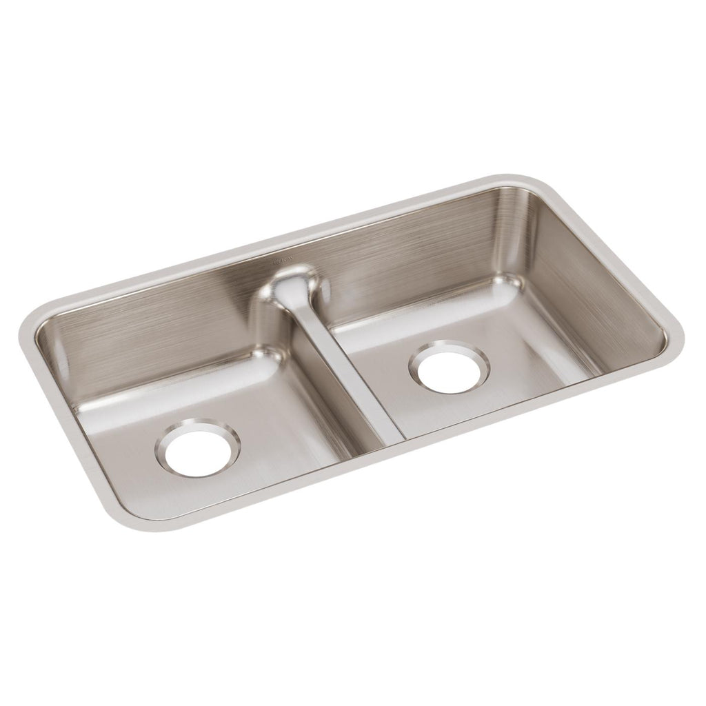Elkay Tarja Lustertone® Classic Acero Inoxidable 32-1/16" x 18-1/2" x 9" 40/60 de Dos Tazones Bajo Cubierta con Aqua Divide — vista de producto